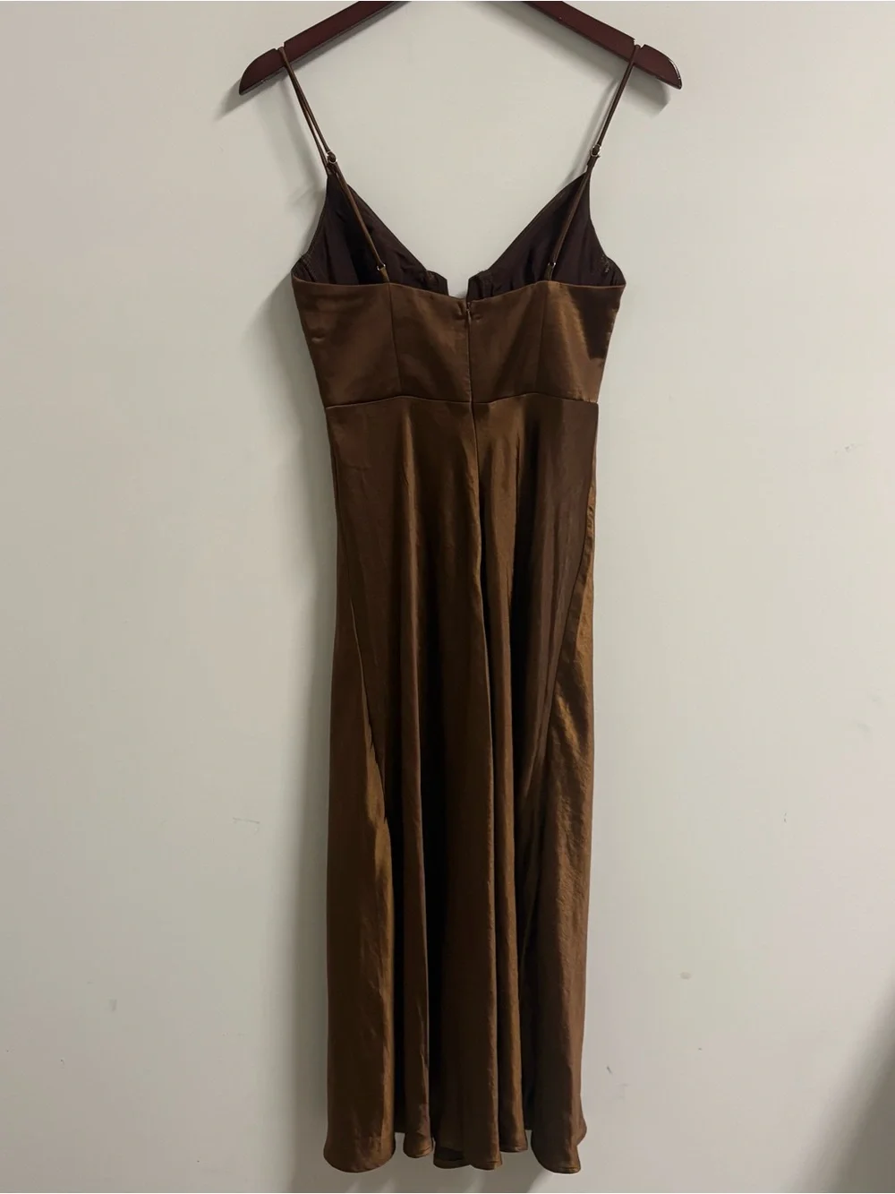 NEW Selfie Leslie Lake Como A-Line Midi Dress - Brown Size XS - Picture 8 of 8